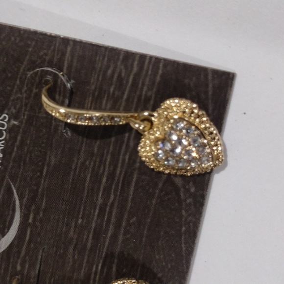 💖 CUSP by Neiman Marcus Gold-Tone Heart Crystal Drop Earrings - Women's Jewelry - Picture 10 of 11